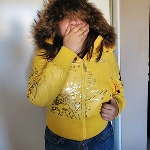 Ed Hardy womens bomber jacket